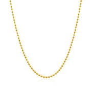 Bids.com 14k Yellow Gold Bead Chain 1.5mm Necklaces White Smoke 16 / Yellow Gold,18 / Yellow Gold,20 / Yellow Gold