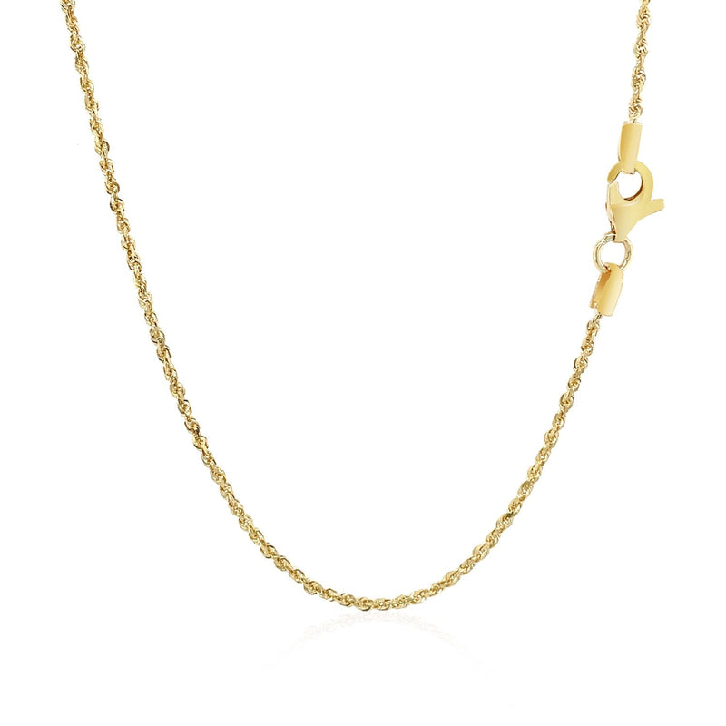 Bids.com 10k Yellow Gold Solid Diamond Cut Rope Chain 1.4mm Necklaces White Smoke 16 / Yellow Gold,18 / Yellow Gold,20 / Yellow Gold,22 / Yellow Gold,24 / Yellow Gold