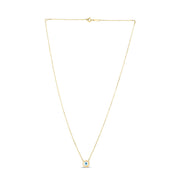 Bids.com 14k Yellow Gold MOP Evil Eye Necklace Necklaces White Smoke 18 / Yellow Gold