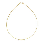 Bids.com 14k Yellow Gold Necklace in a Round Omega Chain Style Necklaces White Smoke 16 / Yellow Gold,17 / Yellow Gold,18 / Yellow Gold,20 / Yellow Gold