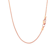Bids.com 14k Rose Gold Round Wheat Chain (1.00 mm) Necklaces White Smoke 18 / Rose Gold