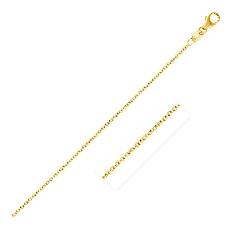 Bids.com 14k Yellow Gold Round Cable Link Chain 1.9mm Necklaces White Smoke 16 / Yellow Gold,18 / Yellow Gold,20 / Yellow Gold