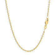 Bids.com 14k Yellow Gold Round Cable Link Chain 1.9mm Necklaces White Smoke 16 / Yellow Gold,18 / Yellow Gold,20 / Yellow Gold