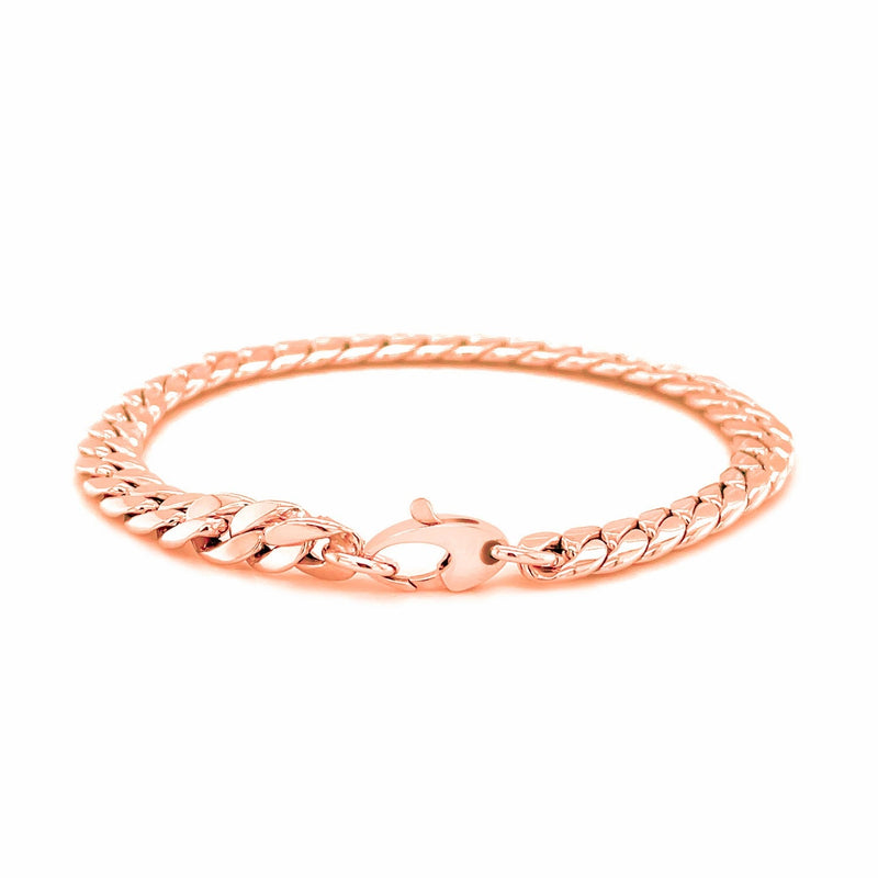 Bids.com 14K Rose Gold Cuban Link Bracelet Bracelets White Smoke 7.25 / Rose Gold