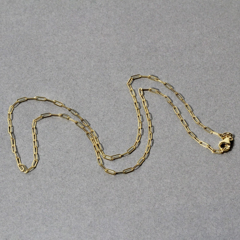 Bids.com 18K Yellow Gold Fine Paperclip Chain (1.50 mm) Necklaces Dark Gray 16 / Yellow Gold,18 / Yellow Gold,20 / Yellow Gold
