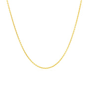 Bids.com 14k Yellow Gold Round Cable Link Chain 1.1mm Necklaces White Smoke 16 / Yellow Gold,18 / Yellow Gold