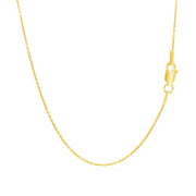 Bids.com 14k Yellow Gold Round Cable Link Chain 1.1mm Necklaces White Smoke 16 / Yellow Gold,18 / Yellow Gold