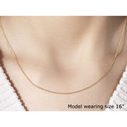 Bids.com 14k Yellow Gold Round Cable Link Chain 1.1mm Necklaces Wheat 16 / Yellow Gold,18 / Yellow Gold