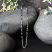 Bids.com 14k White Gold Singapore Chain 1.7mm Necklaces Black 16 / White Gold,18 / White Gold,20 / White Gold
