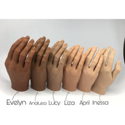 Red Iguana LLC Set of Two 2.0 Full Silicone Practice Hands (Left and Right) 2.0 Hand Light Gray Set of 2 (Left and Right) hands / Poseable / Inessa,Set of 2 (Left and Right) hands / Poseable / April,Set of 2 (Left and Right) hands / Poseable / Liza,Set of 2 (Left and Right) hands / Poseable / Lucy,Set of 2 (Left and Right) hands / Poseable / Analuis