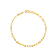 Bids.com Moon Cut Bead Chain Bracelet in 14k Yellow Gold  (3.00 mm) Bracelets White Smoke 7 / Yellow Gold