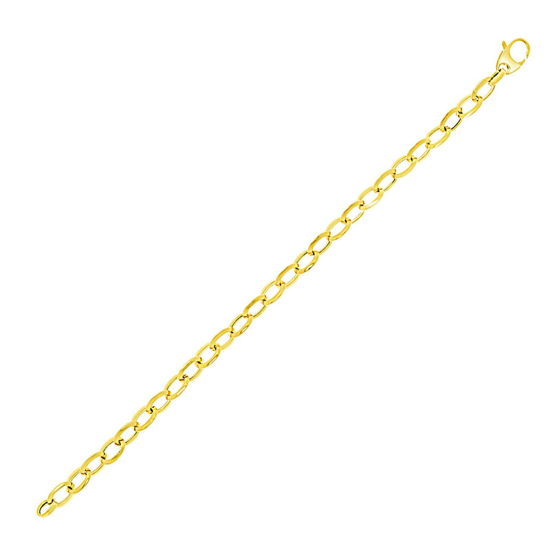 Bids.com 14k Yellow Gold Cable Chain Style Bracelet Bracelets White Smoke 7.5 / Yellow Gold