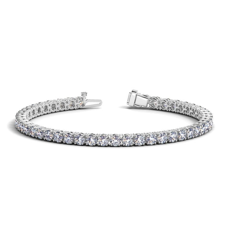 Bids.com Lab Grown Round Diamond Tennis Bracelet in 14k White Gold (8 cctw F/G  VS2/SI1) Bracelets White Smoke 7 / White Gold