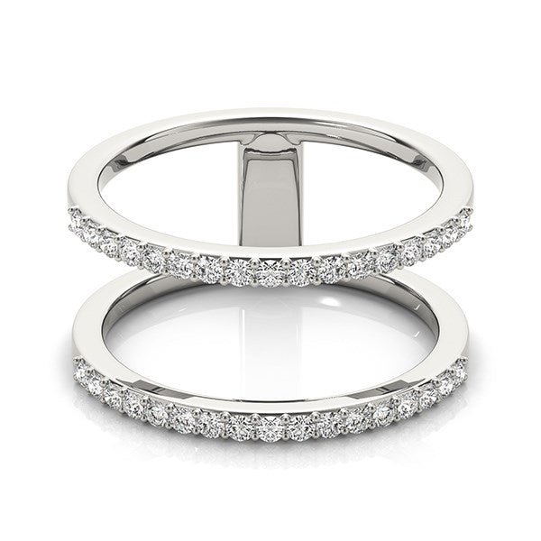 Bids.com 14k White Gold Dual Band Design Ring with Diamonds (1/3 cttw) Rings White Smoke 3 / White Gold,3.5 / White Gold,4 / White Gold,4.5 / White Gold,5 / White Gold,5.5 / White Gold,6 / White Gold,6.5 / White Gold,7 / White Gold,7.5 / White Gold,8 / White Gold,8.5 / White Gold,9 / White Gold