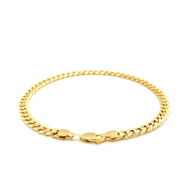 Bids.com 10k Yellow Gold Miami Cuban Semi Solid Bracelet (4.50 mm) Bracelets White Smoke 8.5 / Yellow Gold