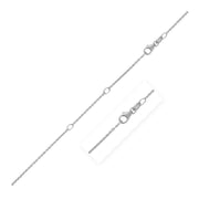 Bids.com Double Extendable Diamond Cut Cable Chain in 14k White Gold (1.2mm) Necklaces White Smoke 18 / White Gold