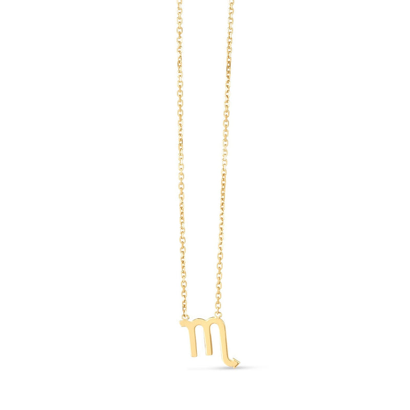 Bids.com 14K Yellow Gold Scorpio Necklace Necklaces White Smoke 18 / Yellow Gold