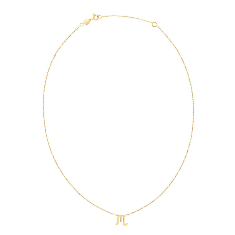 Bids.com 14K Yellow Gold Scorpio Necklace Necklaces White Smoke 18 / Yellow Gold