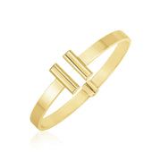 Bids.com 14k Yellow Gold High Polish Bar Cuff Bangle (6mm) Bracelets White Smoke Yellow Gold