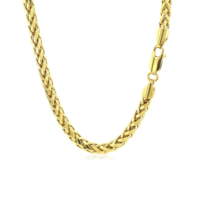 Bids.com 4.1mm 14k Yellow Gold Diamond Cut Round Franco Chain Necklaces White Smoke 20 / Yellow Gold,22 / Yellow Gold,24 / Yellow Gold