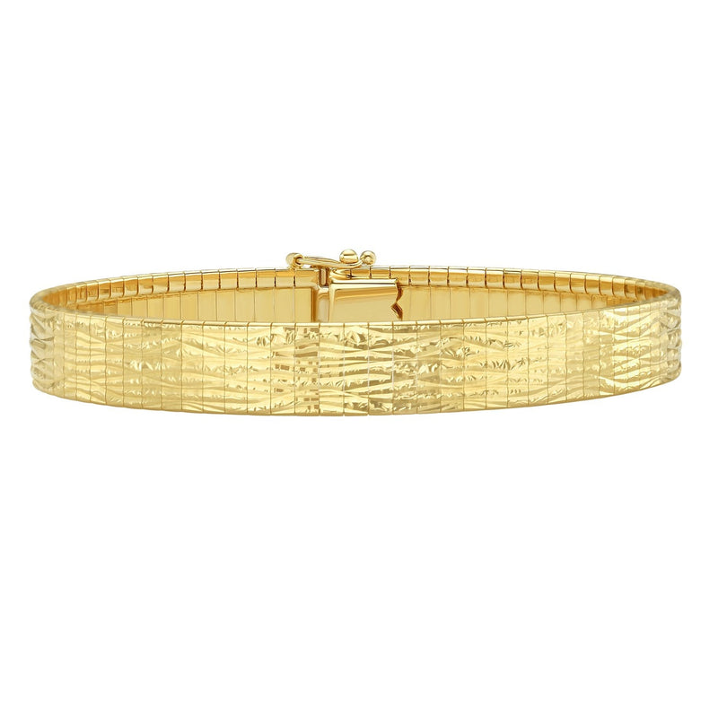 Bids.com 14k Yellow Gold Glacier Bracelet (8.10 mm) Bracelets Khaki 7 / Yellow Gold
