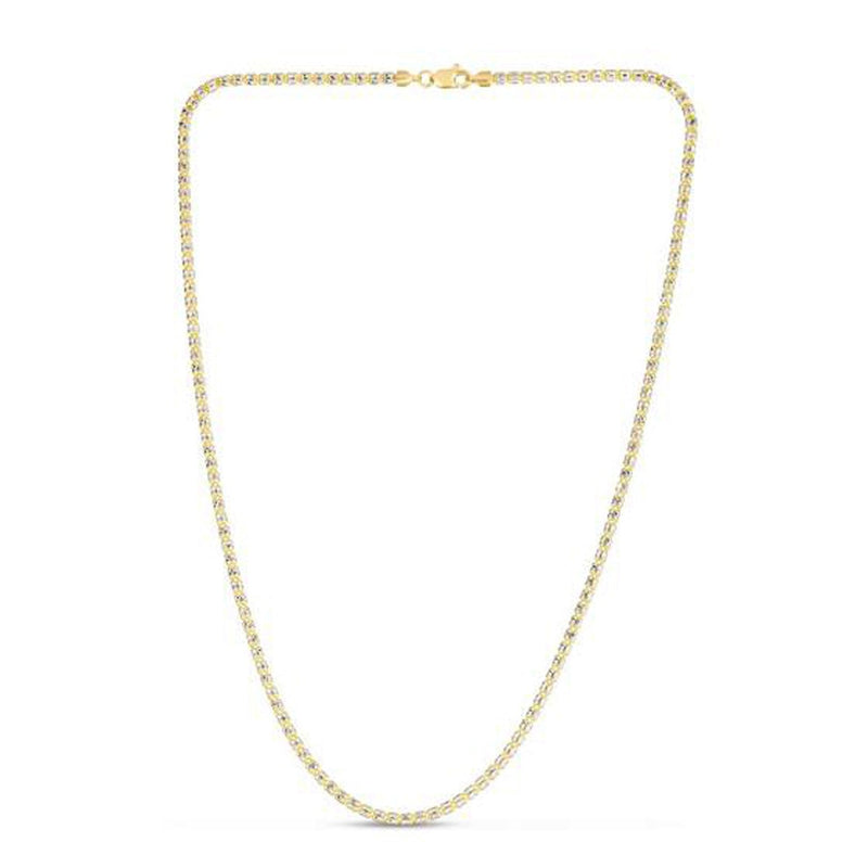 Bids.com Ice Barrel Chain in 14k Yellow Gold (2.70 mm) Necklaces White Smoke 18 / Yellow Gold,20 / Yellow Gold,24 / Yellow Gold