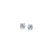 Bids.com 14k White Gold White Cubic Zirconia 2mm Stud Earrings Earrings White Smoke White Gold