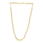 Bids.com 14k Yellow Gold High Polish Elongated Paperclip Jax Link Necklace Necklaces White Smoke 18 / Yellow Gold