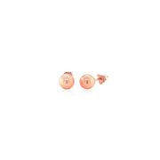 Bids.com 14k Rose Gold Classic Round Shape Stud Earrings (6.0 mm) Earrings White Smoke Rose Gold