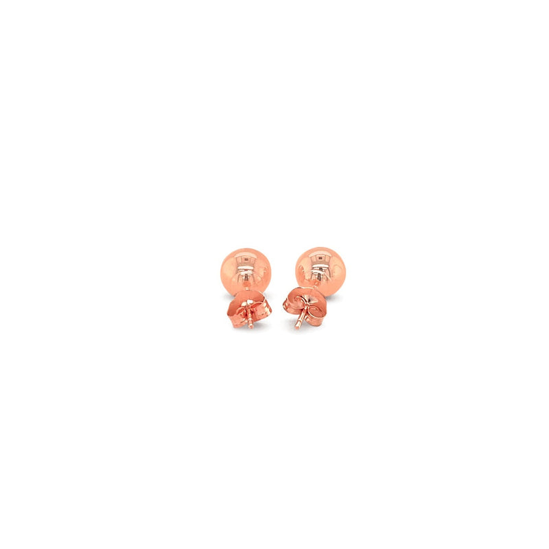 Bids.com 14k Rose Gold Classic Round Shape Stud Earrings (6.0 mm) Earrings White Smoke Rose Gold