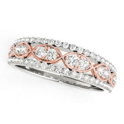Bids.com 14k White And Rose Gold Doulbe Diamond Infinity Design Band (3/8 cttw) Rings White Smoke 3 / White & Rose Gold,3.5 / White & Rose Gold,4 / White & Rose Gold,4.5 / White & Rose Gold,5 / White & Rose Gold,5.5 / White & Rose Gold,6 / White & Rose Gold,6.5 / White & Rose Gold,7 / White & Rose Gold,7.5 / White & Rose Gold,8 / White & Rose Gold,8.5