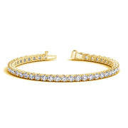 Bids.com Lab Grown Round Diamond Tennis Bracelet in 14k Yellow Gold (8 cctw F/G  VS2/SI1) Bracelets White Smoke 7 / Yellow Gold