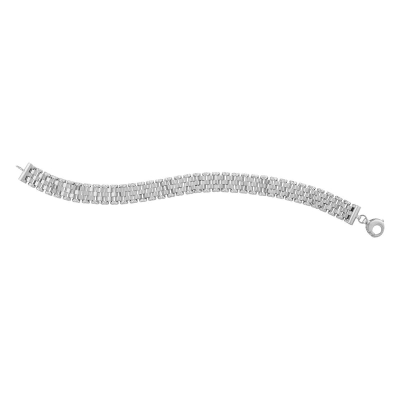 Bids.com 14k White Gold Faceted Panther Link Chain Bracelet Bracelets White Smoke 7.25 / White Gold,8 / White Gold