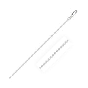 Bids.com 18k White Gold Diamond Cut Cable Link Chain (0.75 mm) Necklaces White Smoke 16 / White Gold,18 / White Gold