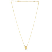 Bids.com 14k Yellow Gold Panther Head Necklace Necklaces White Smoke 18 / Yellow Gold