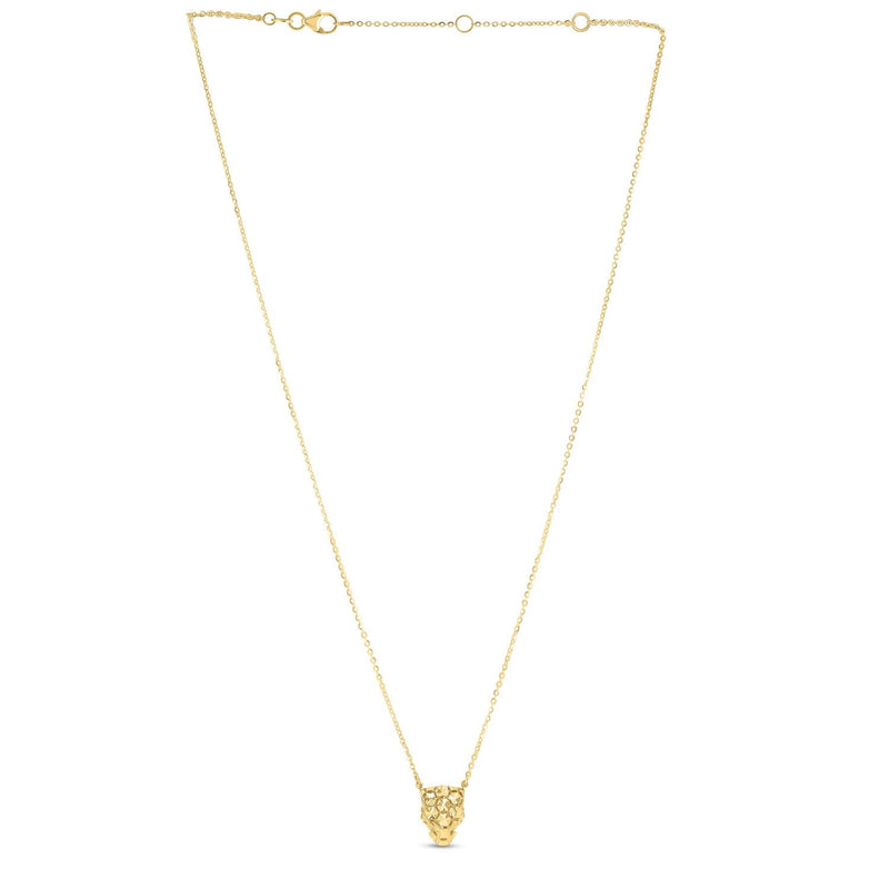 Bids.com 14k Yellow Gold Panther Head Necklace Necklaces White Smoke 18 / Yellow Gold