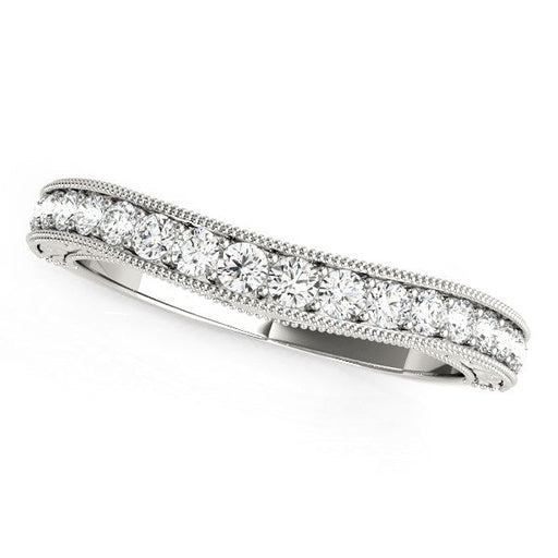 Bids.com 14k White Gold Bead Border Curved Diamond Wedding Ring (1/4 cttw) Rings White Smoke 3 / White Gold,3.5 / White Gold,4 / White Gold,4.5 / White Gold,5 / White Gold,5.5 / White Gold,6 / White Gold,6.5 / White Gold,7 / White Gold,7.5 / White Gold,8 / White Gold,8.5 / White Gold,9 / White Gold