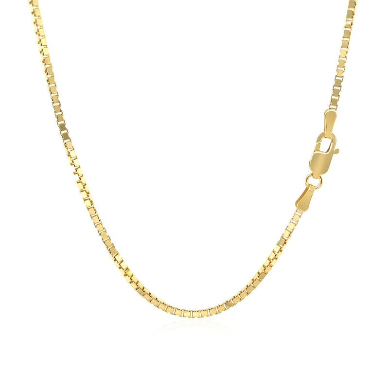 Bids.com 10k Yellow Gold Classic Box Chain (1.40 mm) Necklaces White Smoke 18 / Yellow Gold,20 / Yellow Gold,22 / Yellow Gold,24 / Yellow Gold