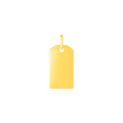 Bids.com 14K Yellow Gold Tag Pendant Pendants Light Goldenrod Yellow Gold