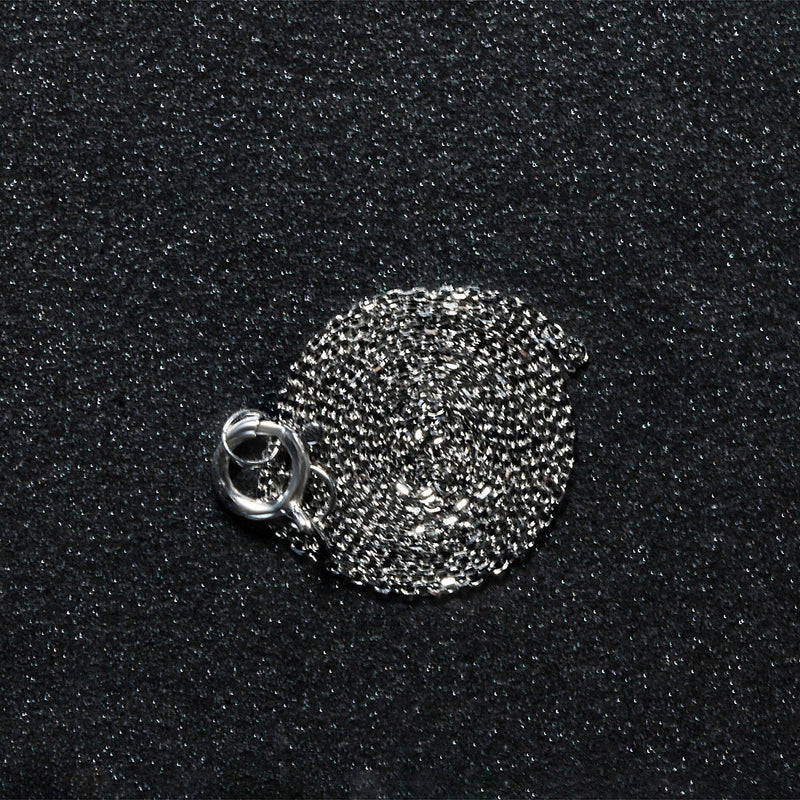 Bids.com 14k White Gold Diamond Cut Cable Link Chain 0.7mm Necklaces Dark Slate Gray 16 / White Gold,18 / White Gold,20 / White Gold