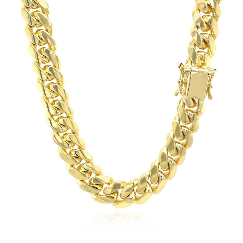 Bids.com 9.25mm 14k Yellow Gold Classic Miami Cuban Solid Chain Necklaces White Smoke 26 / Yellow Gold,30 / Yellow Gold,22 / Yellow Gold,24 / Yellow Gold