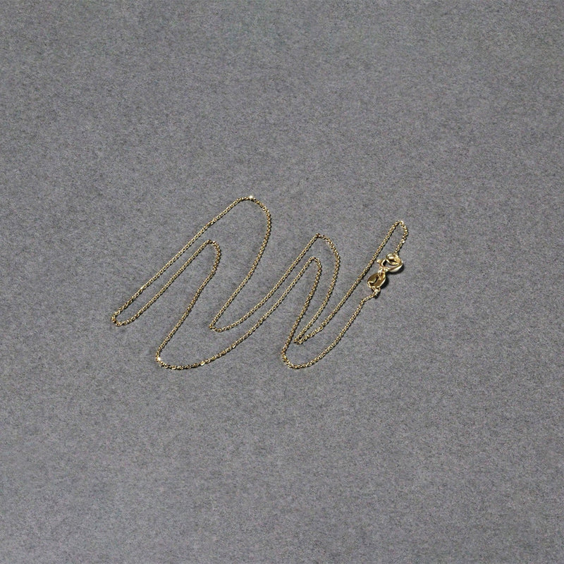 Bids.com 14k Yellow Gold Diamond Cut Cable Link Chain 0.7mm Necklaces Dim Gray 16 / Yellow Gold,18 / Yellow Gold,20 / Yellow Gold