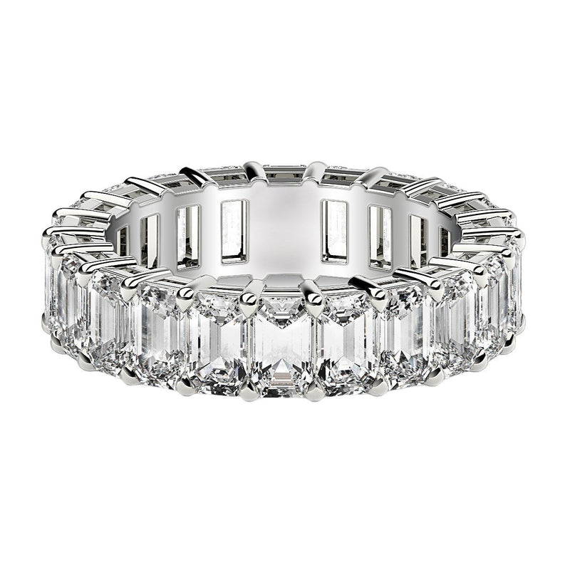 Bids.com Emerald Cut Lab Grown Diamond Eternity Ring in 14k White Gold (6 cttw FG/VS2) Rings White Smoke 4 / White Gold,4.5 / White Gold,5 / White Gold,5.5 / White Gold,6 / White Gold,6.5 / White Gold,7 / White Gold,7.5 / White Gold,8 / White Gold,8.5 / White Gold,9 / White Gold