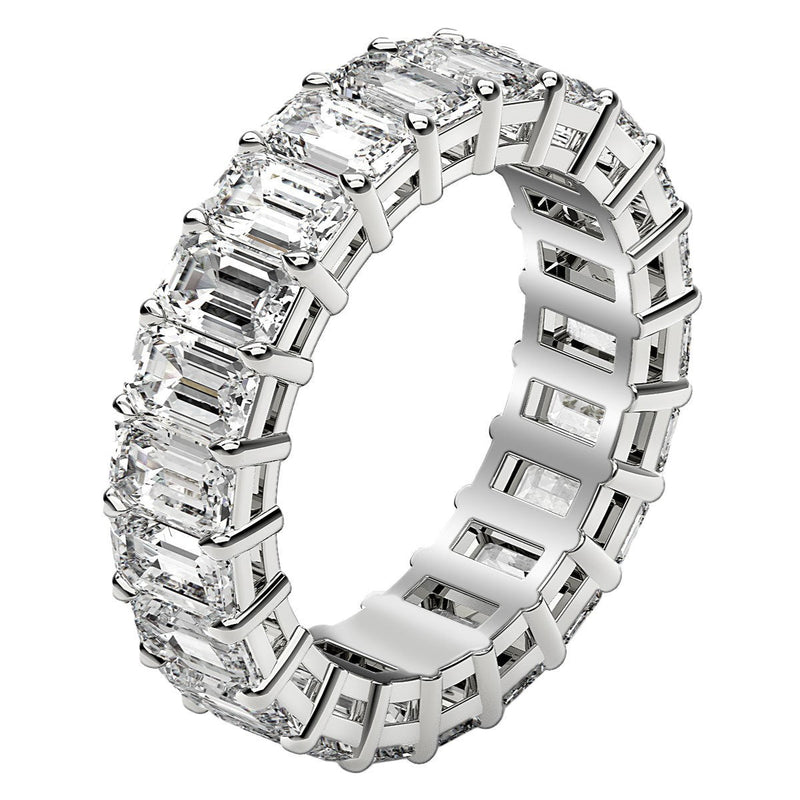 Bids.com Emerald Cut Lab Grown Diamond Eternity Ring in 14k White Gold (6 cttw FG/VS2) Rings White Smoke 4 / White Gold,4.5 / White Gold,5 / White Gold,5.5 / White Gold,6 / White Gold,6.5 / White Gold,7 / White Gold,7.5 / White Gold,8 / White Gold,8.5 / White Gold,9 / White Gold