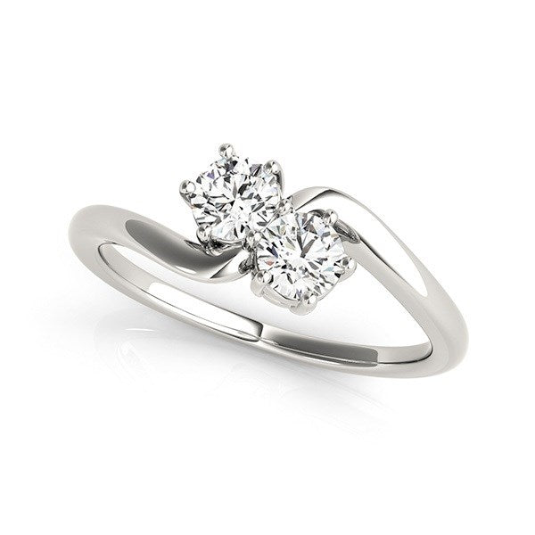 Bids.com Solitaire Two Stone Diamond Ring in 14k White Gold (1/2 cttw) Rings White Smoke 3 / White Gold,3.5 / White Gold,4 / White Gold,4.5 / White Gold,5 / White Gold,5.5 / White Gold,6 / White Gold,6.5 / White Gold,7 / White Gold,7.5 / White Gold,8 / White Gold,8.5 / White Gold,9 / White Gold