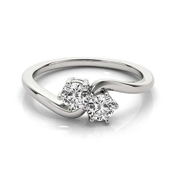 Bids.com Solitaire Two Stone Diamond Ring in 14k White Gold (1/2 cttw) Rings White Smoke 3 / White Gold,3.5 / White Gold,4 / White Gold,4.5 / White Gold,5 / White Gold,5.5 / White Gold,6 / White Gold,6.5 / White Gold,7 / White Gold,7.5 / White Gold,8 / White Gold,8.5 / White Gold,9 / White Gold
