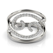 Bids.com Swirl Design Diamond Ring in 14k White Gold (1/2 cttw) Rings White Smoke 3 / White Gold,3.5 / White Gold,4 / White Gold,4.5 / White Gold,5 / White Gold,5.5 / White Gold,6 / White Gold,6.5 / White Gold,7 / White Gold,7.5 / White Gold,8 / White Gold,8.5 / White Gold,9 / White Gold