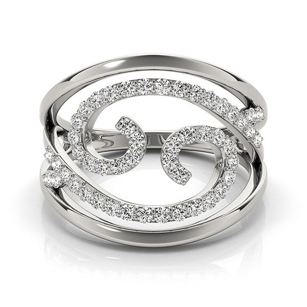 Bids.com Swirl Design Diamond Ring in 14k White Gold (1/2 cttw) Rings White Smoke 3 / White Gold,3.5 / White Gold,4 / White Gold,4.5 / White Gold,5 / White Gold,5.5 / White Gold,6 / White Gold,6.5 / White Gold,7 / White Gold,7.5 / White Gold,8 / White Gold,8.5 / White Gold,9 / White Gold