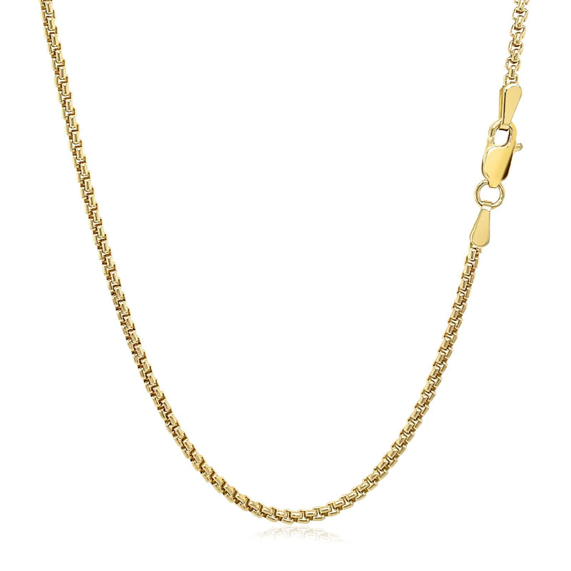 Bids.com 14k Yellow Gold Solid Round Box Chain 1.6 mm Necklaces White Smoke 16 / Yellow Gold,18 / Yellow Gold,20 / Yellow Gold,24 / Yellow Gold