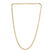 Bids.com 14k Yellow Gold High Polish Mens Fancy Box Necklace (5.0mm) Necklaces White Smoke 22 / Two-Tone Gold